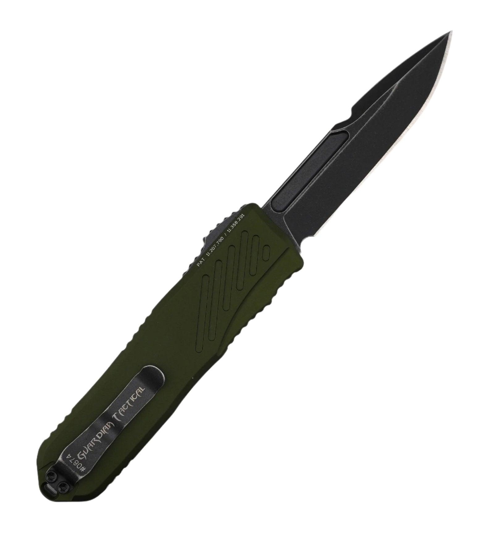 Guardian Tactical RECON-035 G2 Single Edge MagnaCut Dark Stonewash Blade OD Green Handle - NORTH RIVER OUTDOORS