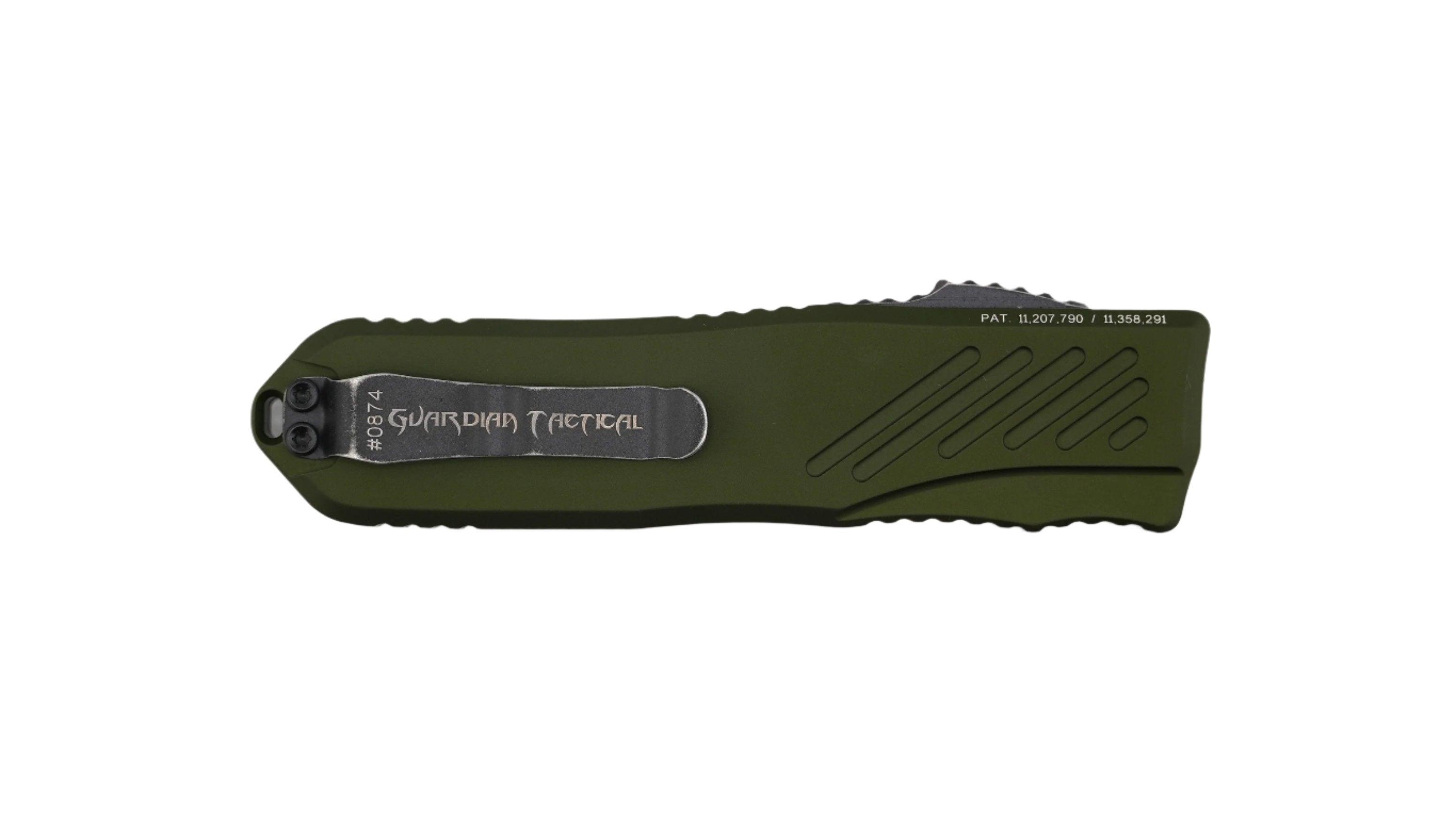 Guardian Tactical RECON-035 G2 Single Edge MagnaCut Dark Stonewash Blade OD Green Handle - NORTH RIVER OUTDOORS