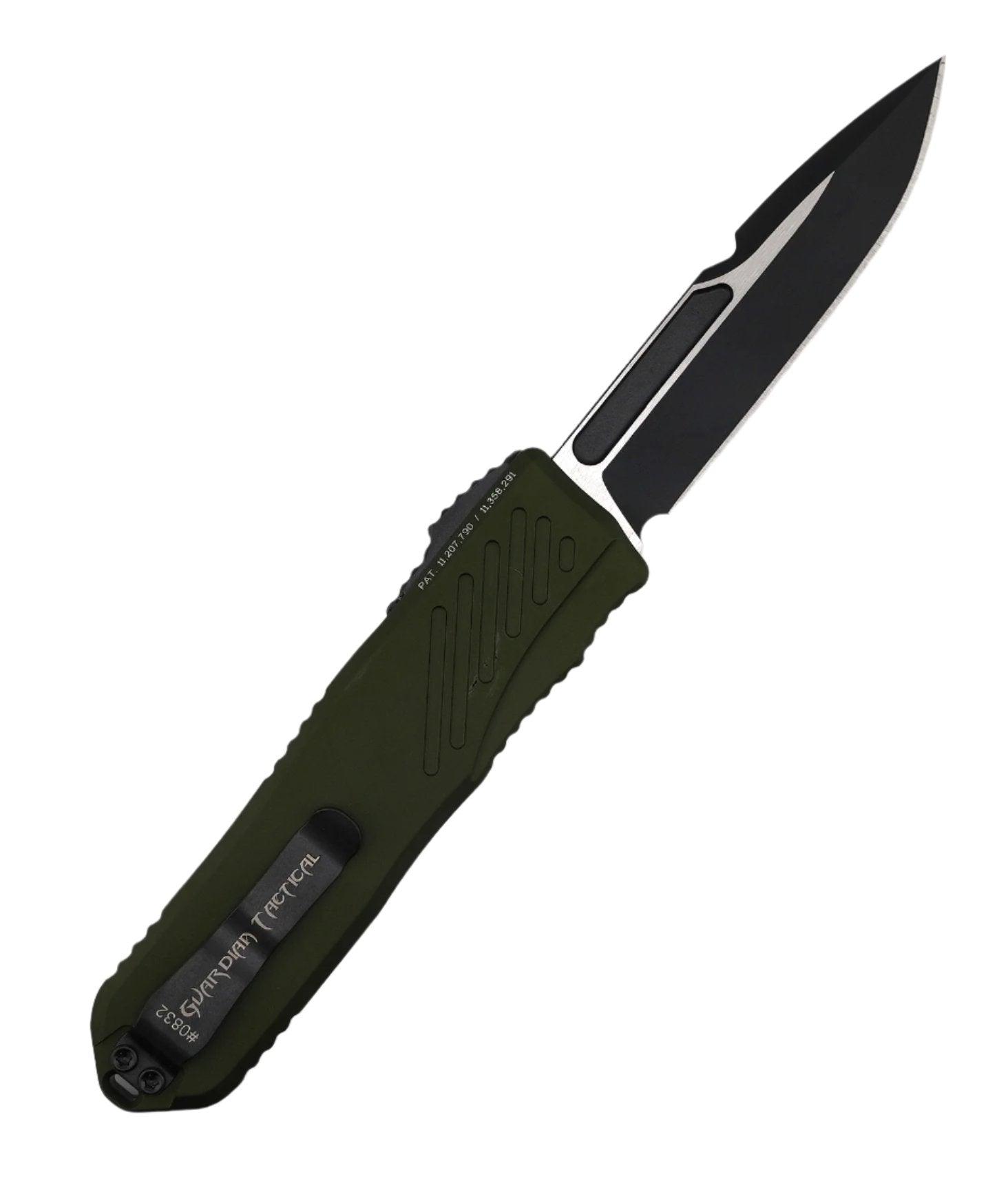 Guardian Tactical RECON-035 G2 Single Edge MagnaCut Two Tone Black Blade OD Green Handle - NORTH RIVER OUTDOORS