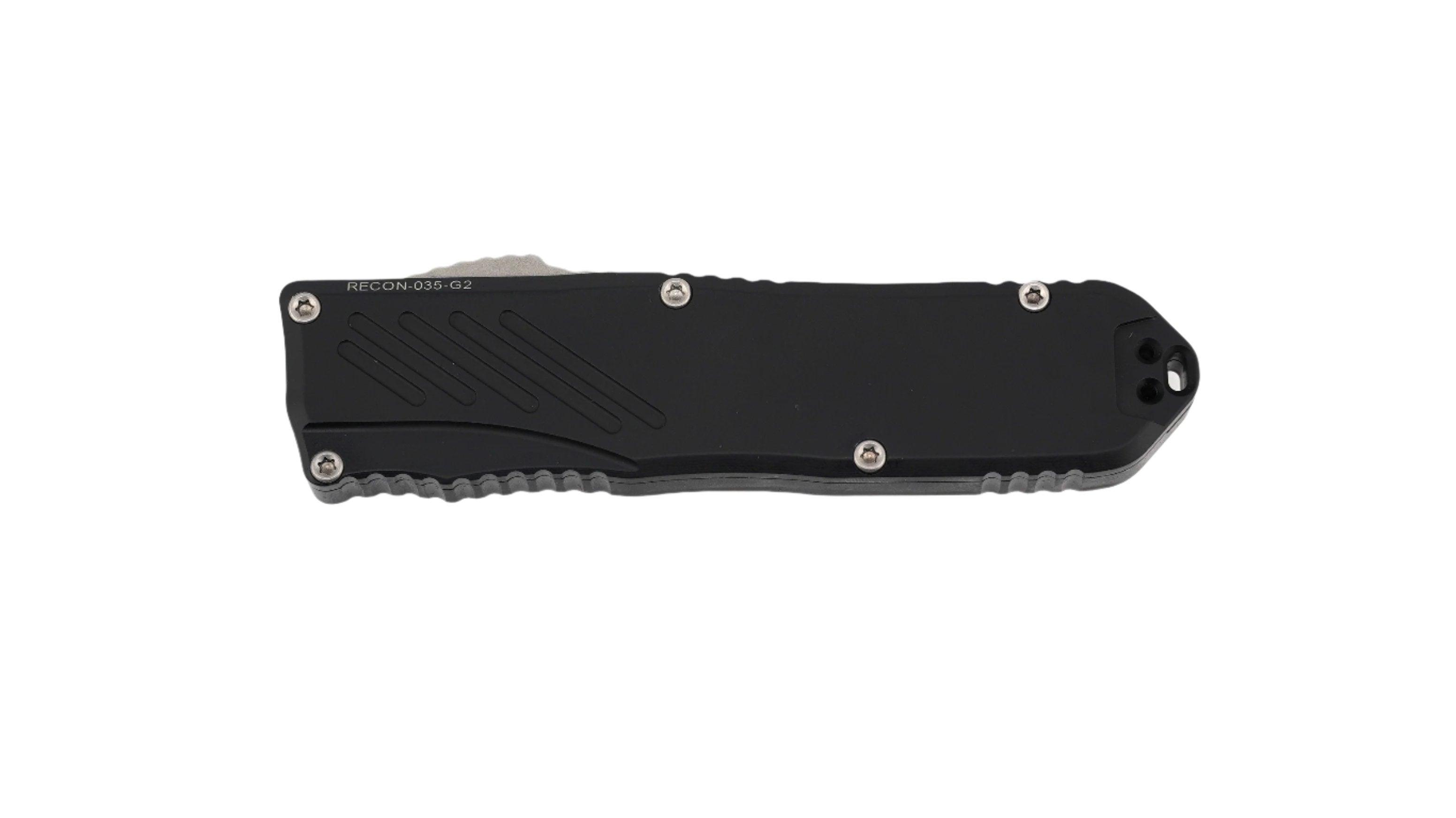 Guardian Tactical RECON-035 G2 Single Edge MagnaCut Stonewash Blade Black Handle - NORTH RIVER OUTDOORS