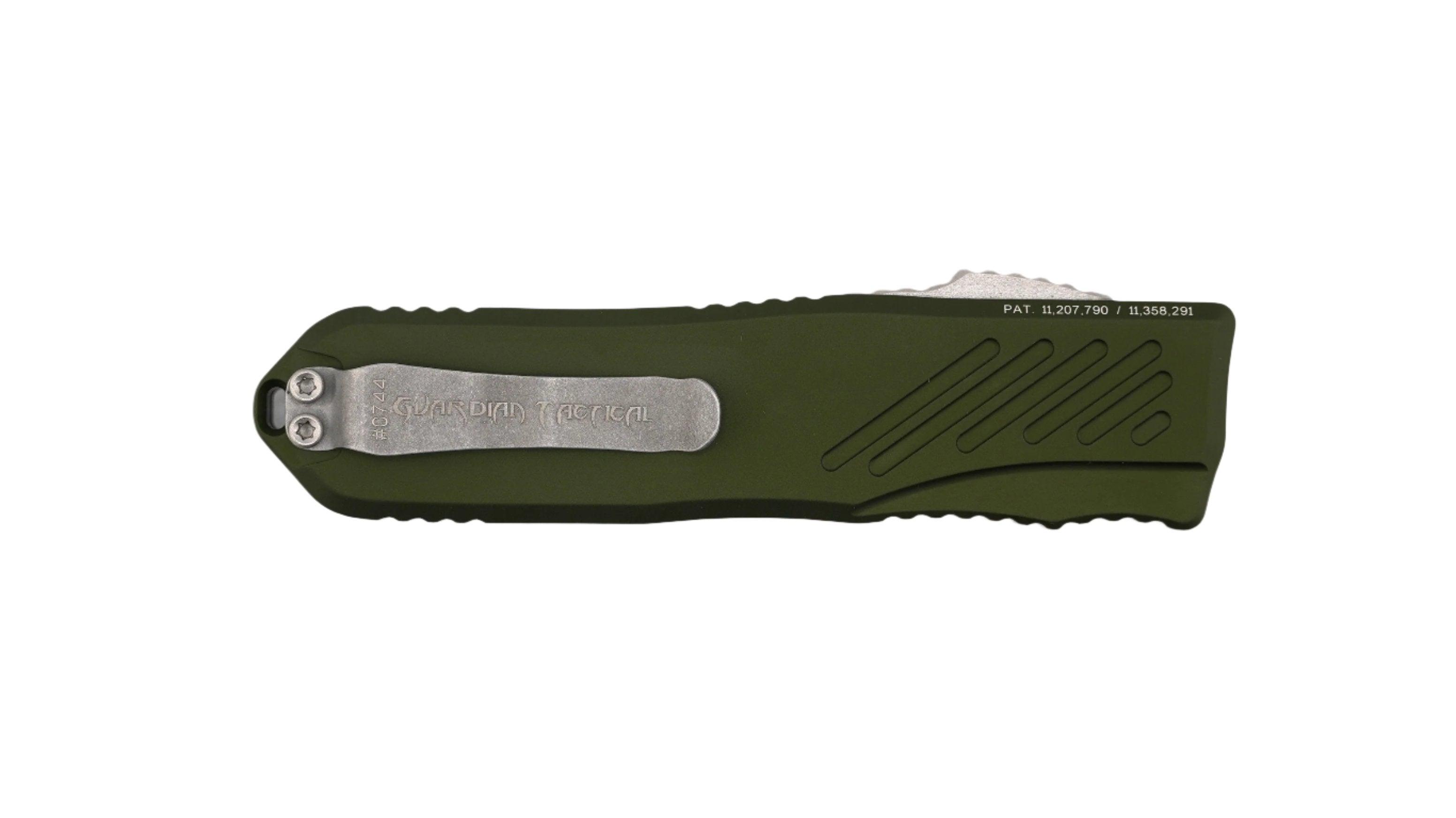 Guardian Tactical RECON-035 G2 Single Edge MagnaCut Stonewash Blade OD Green Handle - NORTH RIVER OUTDOORS