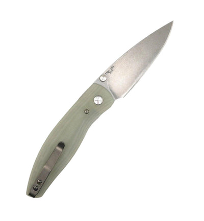 TRM Atom Liner Lock Jade G10 3D Scales Stonewashed 20CV - NORTH RIVER OUTDOORS