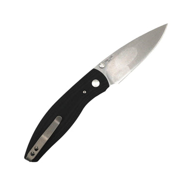 TRM Atom Liner Lock Jet Black G10 3D Scales Stonewashed 20CV - NORTH RIVER OUTDOORS
