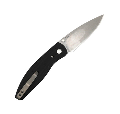 TRM Atom Liner Lock Jet Black G10 3D Scales Stonewashed 20CV - NORTH RIVER OUTDOORS