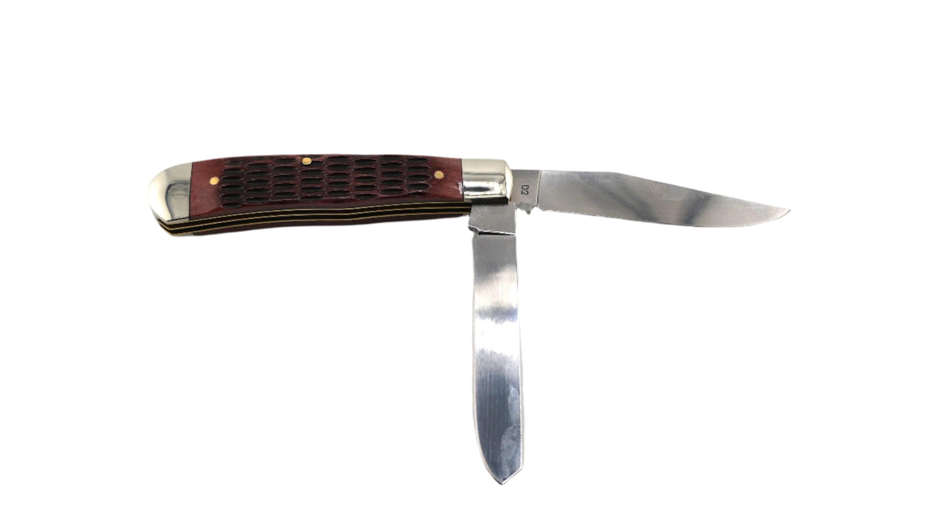 Boker Traditional Series 2.0 Trapper w/ Jigged Brown Bone Handles D2 Blade with Nickel Silver Bolsters, 4.25" Closed, Slipjoint 110812 - NORTH RIVER OUTDOORS