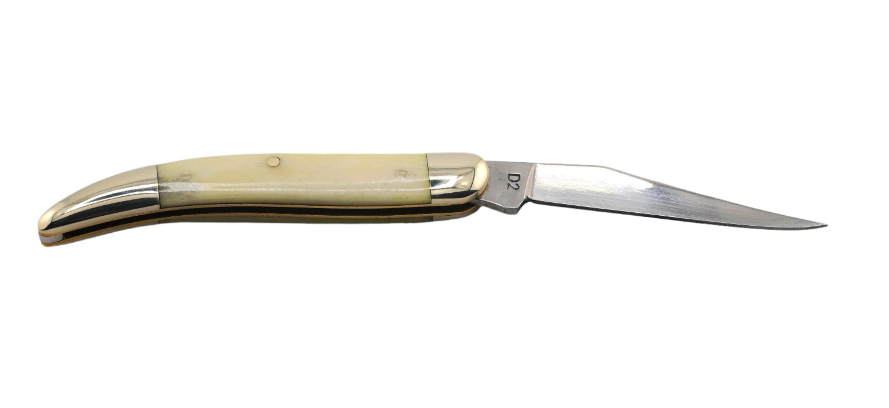 Boker Traditional Series 2.0 Texas Toothpick w/ Smooth White Bone Handles D2 Blade, Slipjoint 110846 - NORTH RIVER OUTDOORS