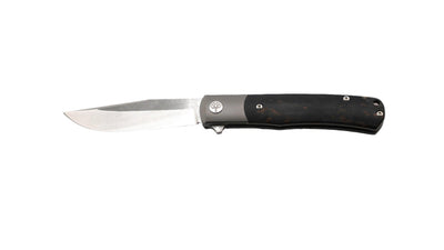 Boker TRPPR Flipper Knife CPM-MagnaCut Two-Tone Clip Point Blade w/ Curly Birch Wood Handles with Titanium Bolsters, Frame Lock 112098 - NORTH RIVER OUTDOORS