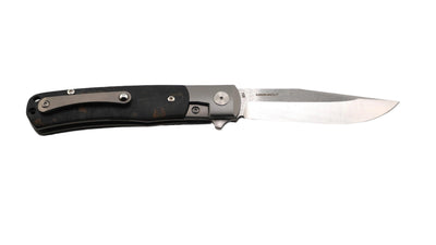 Boker TRPPR Flipper Knife CPM-MagnaCut Two-Tone Clip Point Blade w/ Curly Birch Wood Handles with Titanium Bolsters, Frame Lock 112098 - NORTH RIVER OUTDOORS