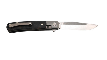 Boker TRPPR Flipper Knife CPM-MagnaCut Two-Tone Clip Point Blade w/ Curly Birch Wood Handles with Titanium Bolsters, Frame Lock 112098 - NORTH RIVER OUTDOORS