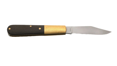 Boker Barlow Expedition Pocket Knife 440C Bead Blasted Blade w/ Micarta Handles with Brass Bolsters, Slipjoint 112941 - NORTH RIVER OUTDOORS