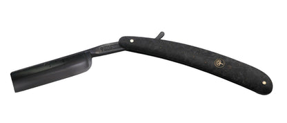 Boker Amboina Straight Razor 6/8" Black Carbon Steel Square Point Blade w/ Black Amboina Wood Handles 140919 - NORTH RIVER OUTDOORS