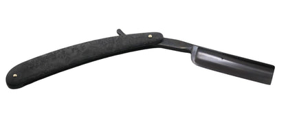 Boker Amboina Straight Razor 6/8" Black Carbon Steel Square Point Blade w/ Black Amboina Wood Handles 140919 - NORTH RIVER OUTDOORS