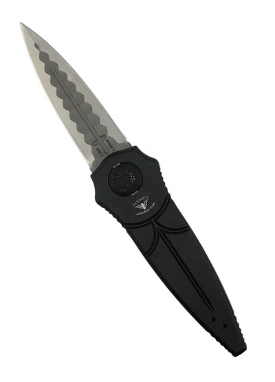 Asheville Steel Paragon Warlock Sorcerer Grind Acid wash S30V w/ Black Handle - NORTH RIVER OUTDOORS