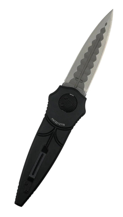 Asheville Steel Paragon Warlock Sorcerer Grind Acid wash S30V w/ Black Handle - NORTH RIVER OUTDOORS