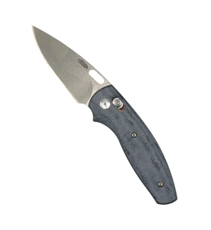 TRM BullDog River-Lok Denim Micarta 3D Contoured Smooth Stonewashed 20CV - NORTH RIVER OUTDOORS