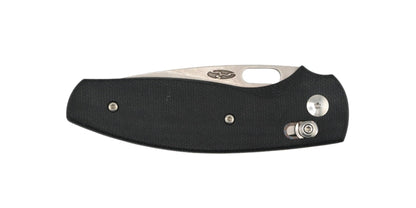 TRM BullDog River-Lok Double Black Micarta 3D Contoured Smooth Stonewashed 20CV - NORTH RIVER OUTDOORS