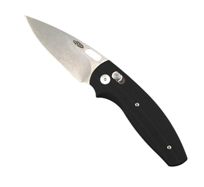 TRM BullDog River-Lok Jet Black G10 3D Contoured Smooth Stonewashed 20CV - NORTH RIVER OUTDOORS