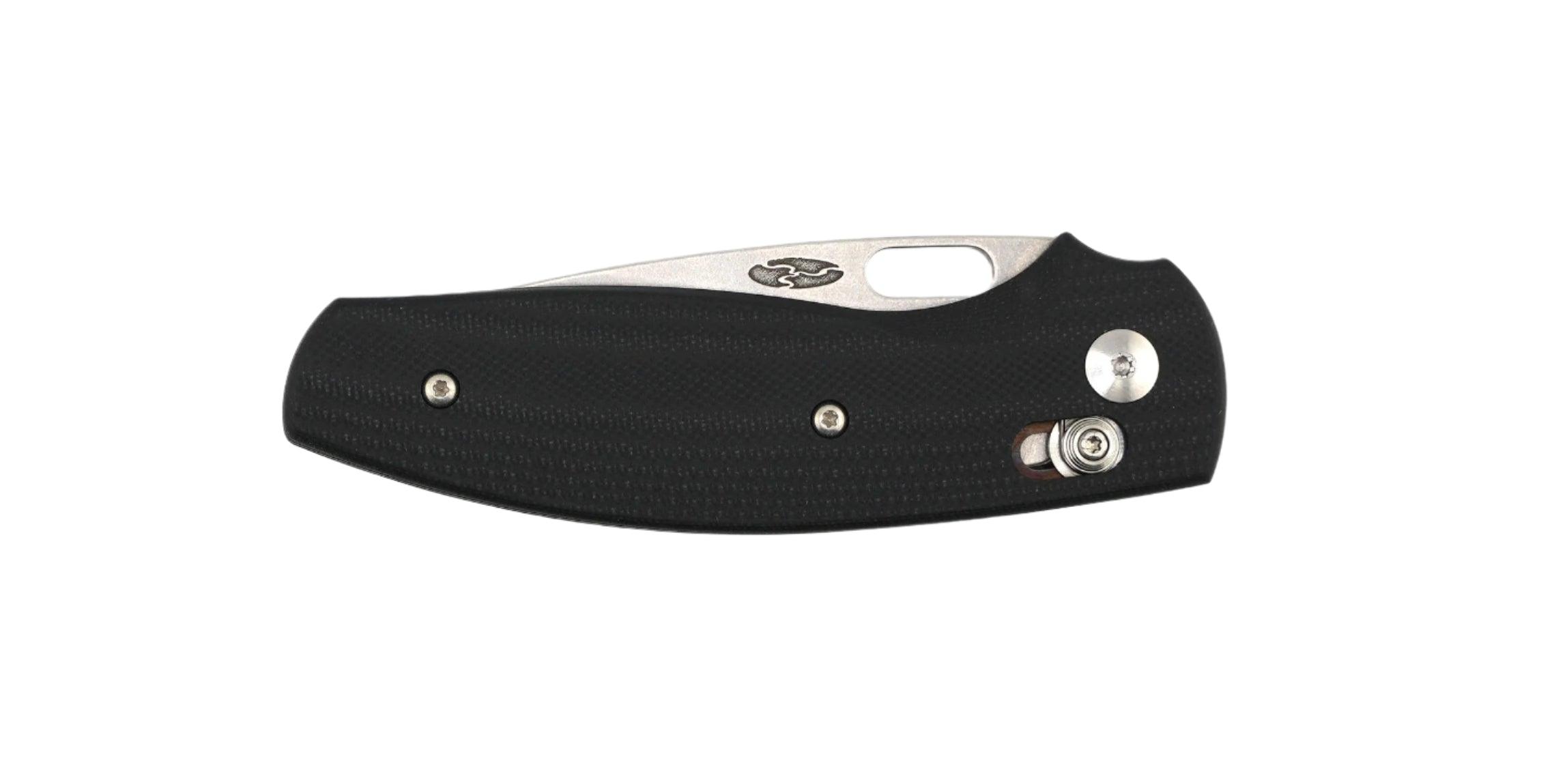 TRM BullDog River-Lok Jet Black G10 3D Contoured Smooth Stonewashed 20CV - NORTH RIVER OUTDOORS