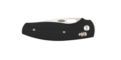 TRM BullDog River-Lok Jet Black G10 3D Contoured Smooth Stonewashed 20CV - NORTH RIVER OUTDOORS