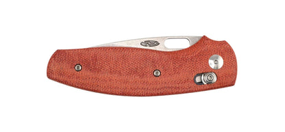 TRM BullDog River-Lok Autumn Orange Micarta 3D Contoured Smooth Stonewashed 20CV - NORTH RIVER OUTDOORS