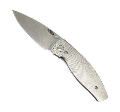 TRM Neutron 2 Linerlock 20CV Titanium 3D Contoured Textured Lizard Skin Scales - NORTH RIVER OUTDOORS