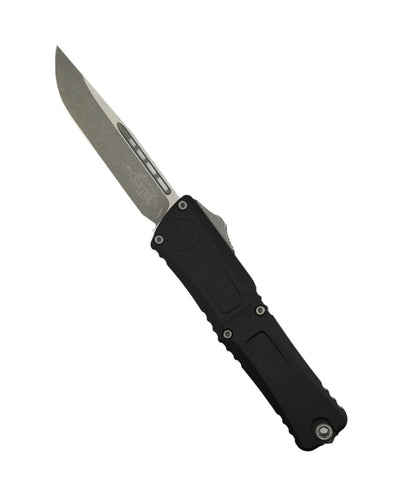 Microtech 1143-10 AP Combat Troodon Single Edge Gen III Black Handle Apocalyptic Blade - NORTH RIVER OUTDOORS