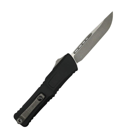 Microtech 1143-10 AP Combat Troodon Single Edge Gen III Black Handle Apocalyptic Blade - NORTH RIVER OUTDOORS