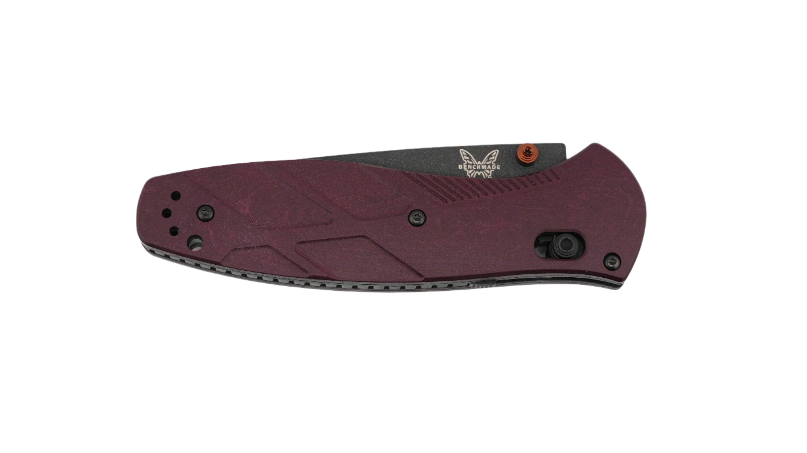 Benchmade 581BK-04 Barrage AXIS Assisted Folding Knife 3.6" S30V Black Drop Point Blade w/ Redstone Richlite Handles - NORTH RIVER OUTDOORS
