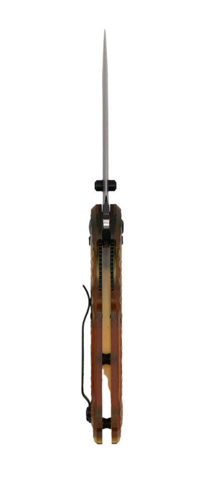 Benchmade SHOT Show 2025 Limited Edition Mini Freek 565PL-2501 Folding Knife 3" CPM-M4 Amethyst Cerakote Drop Point Plain Blade w/ Amber ULTEM Handles - NORTH RIVER OUTDOORS