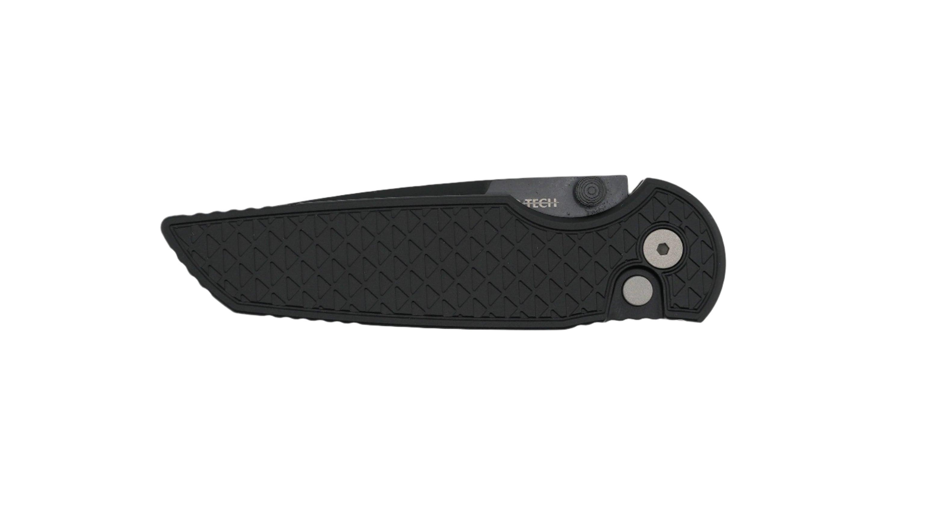 Pro-Tech INT106 TR-3 Integrity Double Thumbstud Manual Folding Knife 3.5" S35VN w/ Relic Textured Black Aluminum Handle - NORTH RIVER OUTDOORS