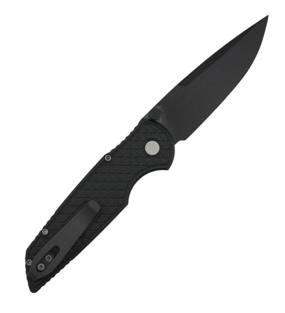 Pro-Tech INT106 TR-3 Integrity Double Thumbstud Manual Folding Knife 3.5" S35VN w/ Relic Textured Black Aluminum Handle - NORTH RIVER OUTDOORS