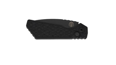 Pro-Tech PT207-Gridlock Strider Auto PT+ Black Gridlock Textured Aluminum 3" w/ Black DLC MagnaCut Blade - NORTH RIVER OUTDOORS