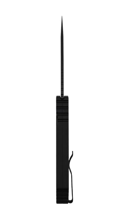 Pro-Tech PT207-Gridlock Strider Auto PT+ Black Gridlock Textured Aluminum 3" w/ Black DLC MagnaCut Blade - NORTH RIVER OUTDOORS