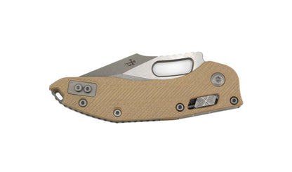 Microtech 169RL-10APFLGTTA Stitch RAM-Lok Manual Folding Knife 3.625" Apocalyptic Spear Point Plain Blade w/ Tan Fluted G-10 Handles - NORTH RIVER OUTDOORS