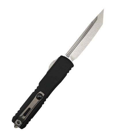 Microtech 1123-10 Ultratech ZBP Stonewashed T/E w/ Black Aluminum Handles - NORTH RIVER OUTDOORS