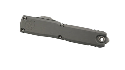 Microtech 1121-11APNC Ultratech ZBP Apocalyptic Partially Serrated Drop Point w/ Natural Clear Aluminum Handles - NORTH RIVER OUTDOORS