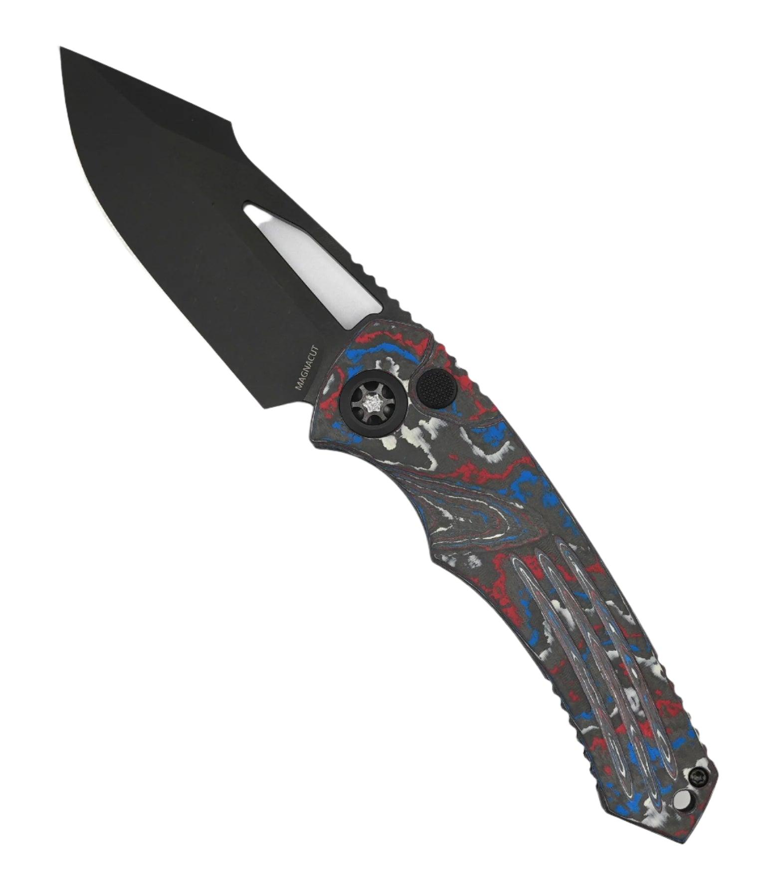 Heretic Pariah Manual Black DLC Harpoon Blade w/ USA Camo Carbon Fiber Handle - NORTH RIVER OUTDOORS