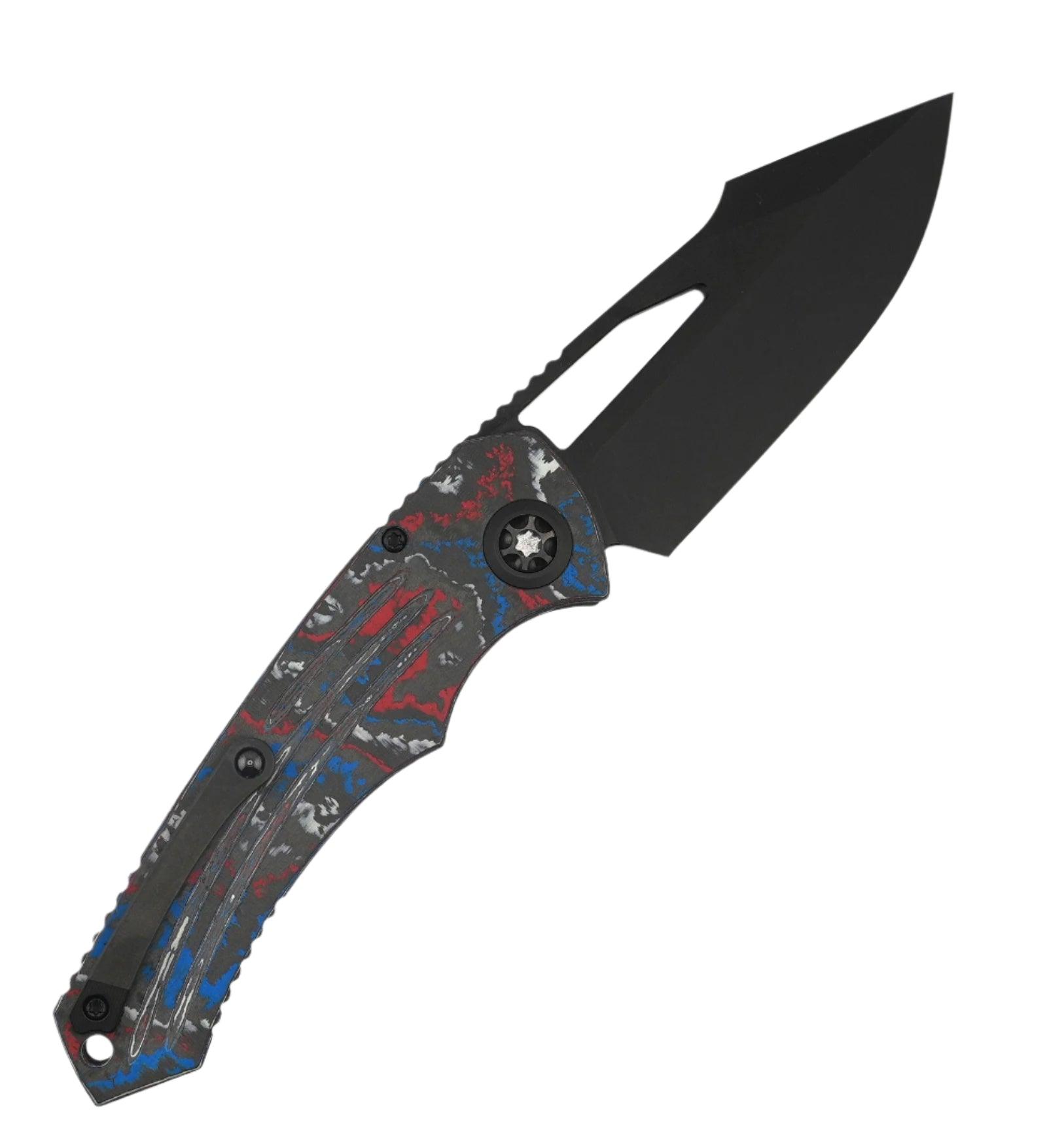 Heretic Pariah Manual Black DLC Harpoon Blade w/ USA Camo Carbon Fiber Handle - NORTH RIVER OUTDOORS
