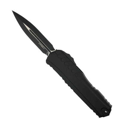 Microtech 1242-1T Cypher II D/E Tactical Black Blade Standard w/ Black Aluminum Handle - NORTH RIVER OUTDOORS