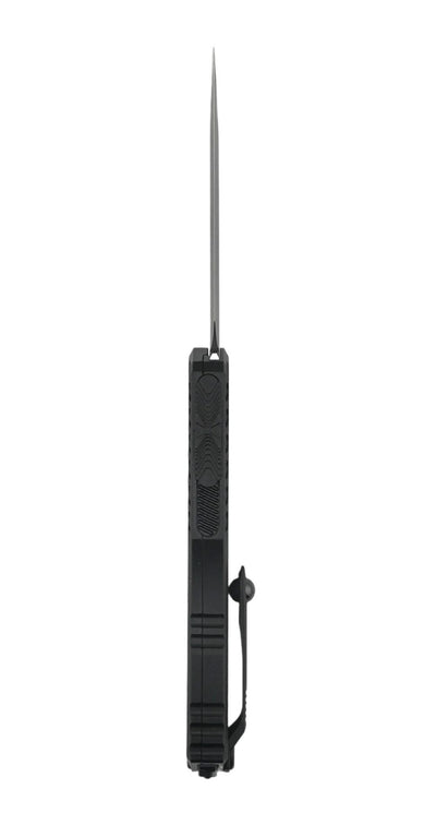 Microtech 1242-1T Cypher II D/E Tactical Black Blade Standard w/ Black Aluminum Handle - NORTH RIVER OUTDOORS