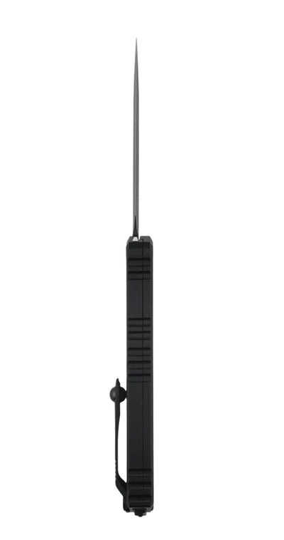 Microtech 1242-1T Cypher II D/E Tactical Black Blade Standard w/ Black Aluminum Handle - NORTH RIVER OUTDOORS