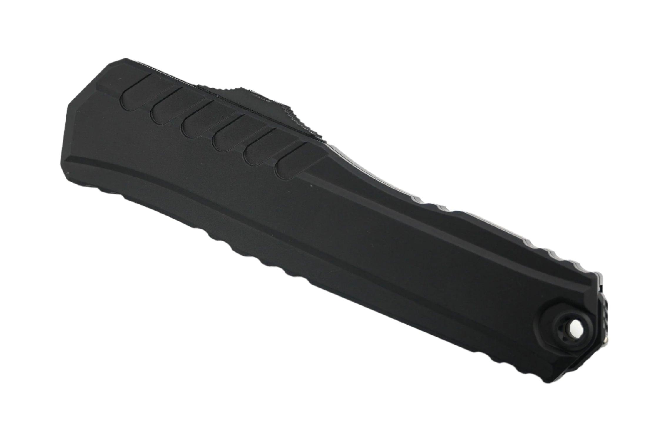 Microtech 1242-1T Cypher II D/E Tactical Black Blade Standard w/ Black Aluminum Handle - NORTH RIVER OUTDOORS