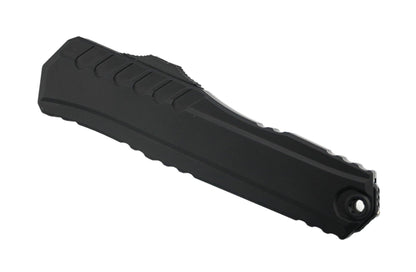 Microtech 1242-1T Cypher II D/E Tactical Black Blade Standard w/ Black Aluminum Handle - NORTH RIVER OUTDOORS