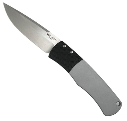 Pro-Tech Magic "Whiskers" BR-1.3 LTD-Grey Auto Stonewash Blade w/ Grey Handle & Textured Black Bolster - NORTH RIVER OUTDOORS