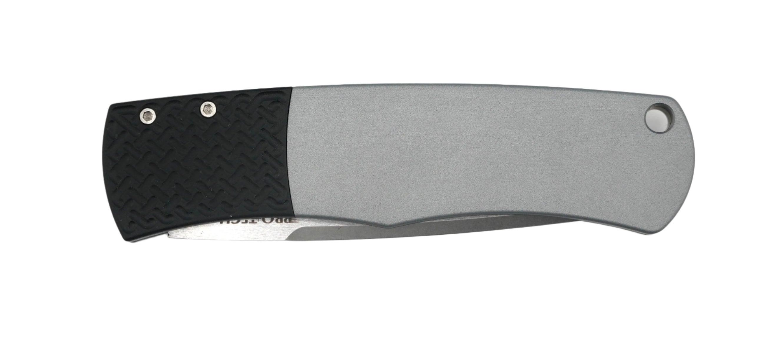 Pro-Tech Magic "Whiskers" BR-1.3 LTD-Grey Auto Stonewash Blade w/ Grey Handle & Textured Black Bolster - NORTH RIVER OUTDOORS
