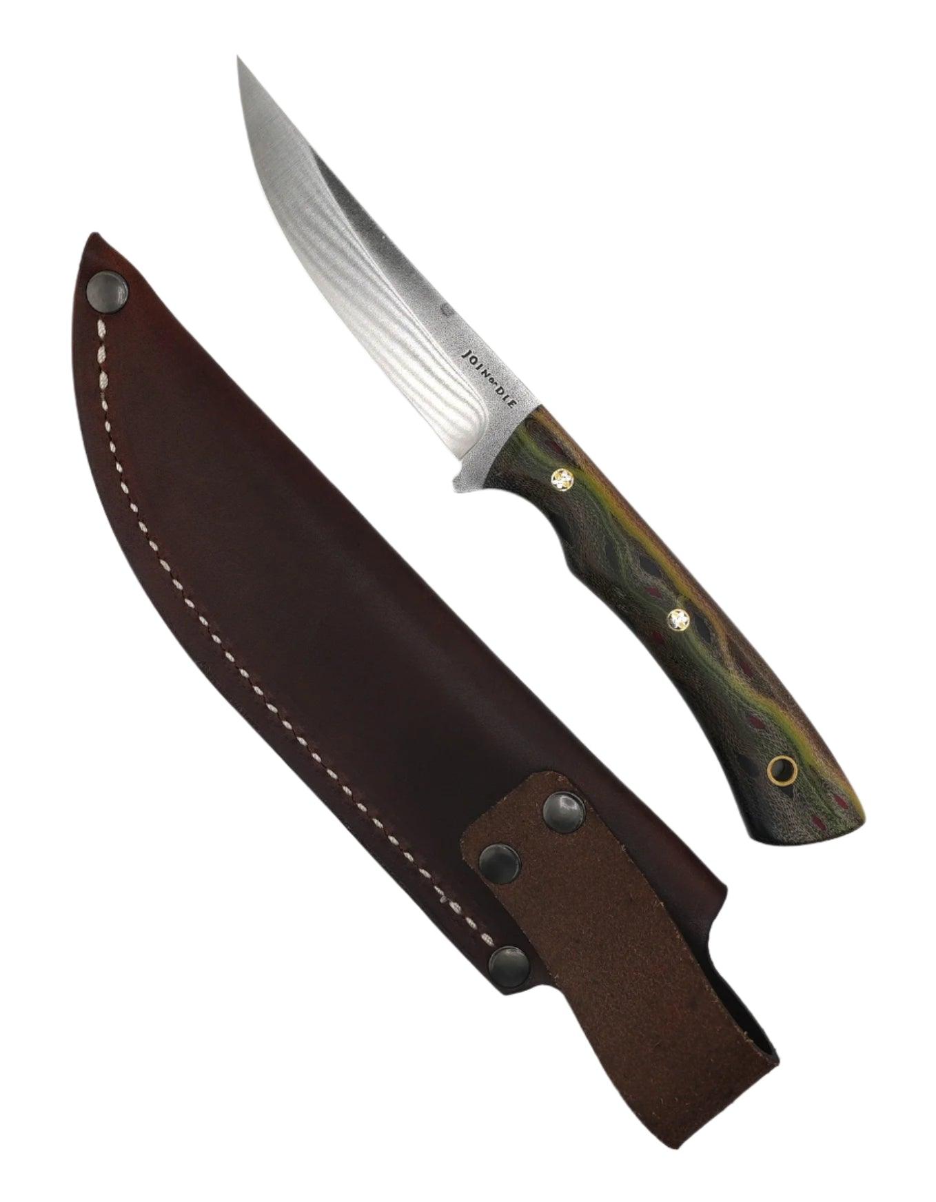 Join or Die Blueridge Bird and Trout Knife Brook Trout Micarta (USA) - NORTH RIVER OUTDOORS