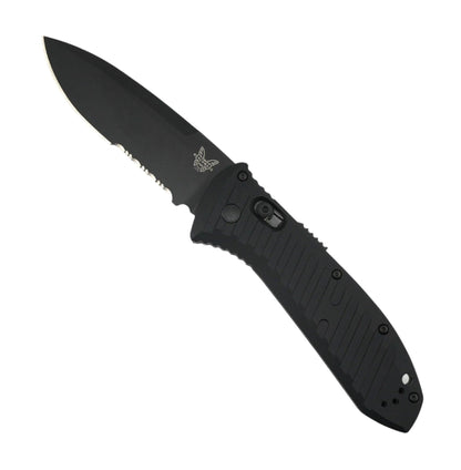 Benchmade Presidio AUTO Folding Knife 3.72" Black S30V Drop Point Combo Blade w/ Milled Black Aluminum Handles - 5700SBK - NORTH RIVER OUTDOORS
