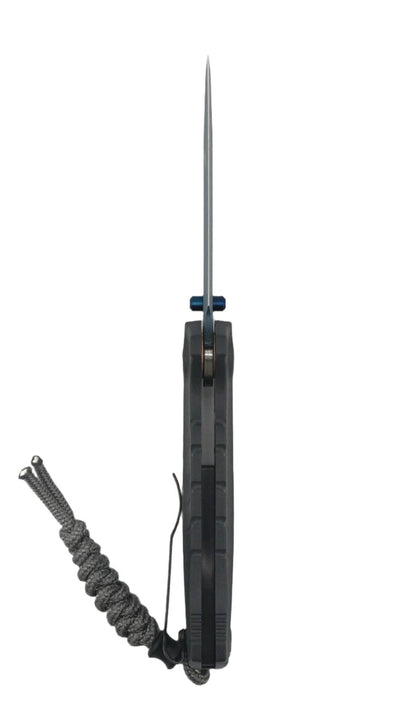 Benchmade 18065BT-01 Water Mini Adira Folding Knife 3.21" CPM-MagnaCut Blue Cerakote Drop Point Plain Blade w/ Tempest Gray Grivory Handles - NORTH RIVER OUTDOORS