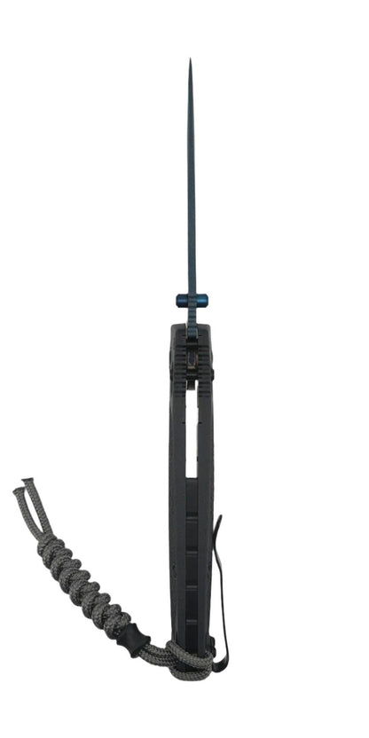 Benchmade 18060BT-01 Water Adira AXIS Folding Knife 3.88" CPM-MagnaCut Blue Cerakote Drop Point Blade w/ Tempest Gray Grivory Handles - NORTH RIVER OUTDOORS