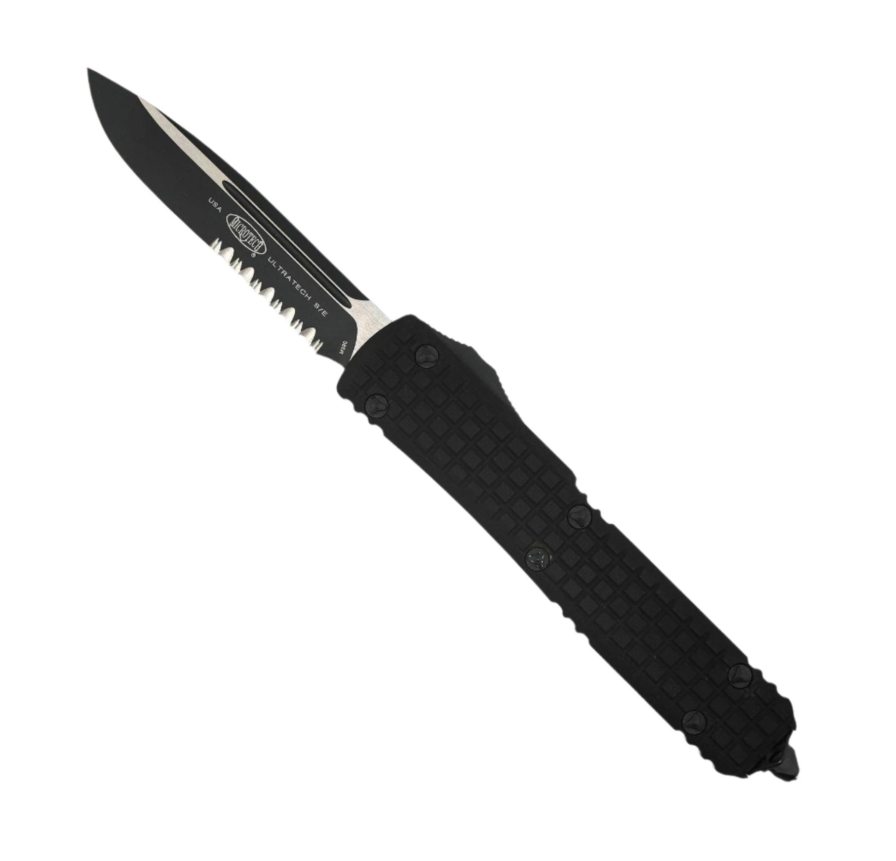 Microtech Ultratech S/E Black Frag G-10 Top Tactical Partial Serration Signature Series 121-2FRGTBS - NORTH RIVER OUTDOORS